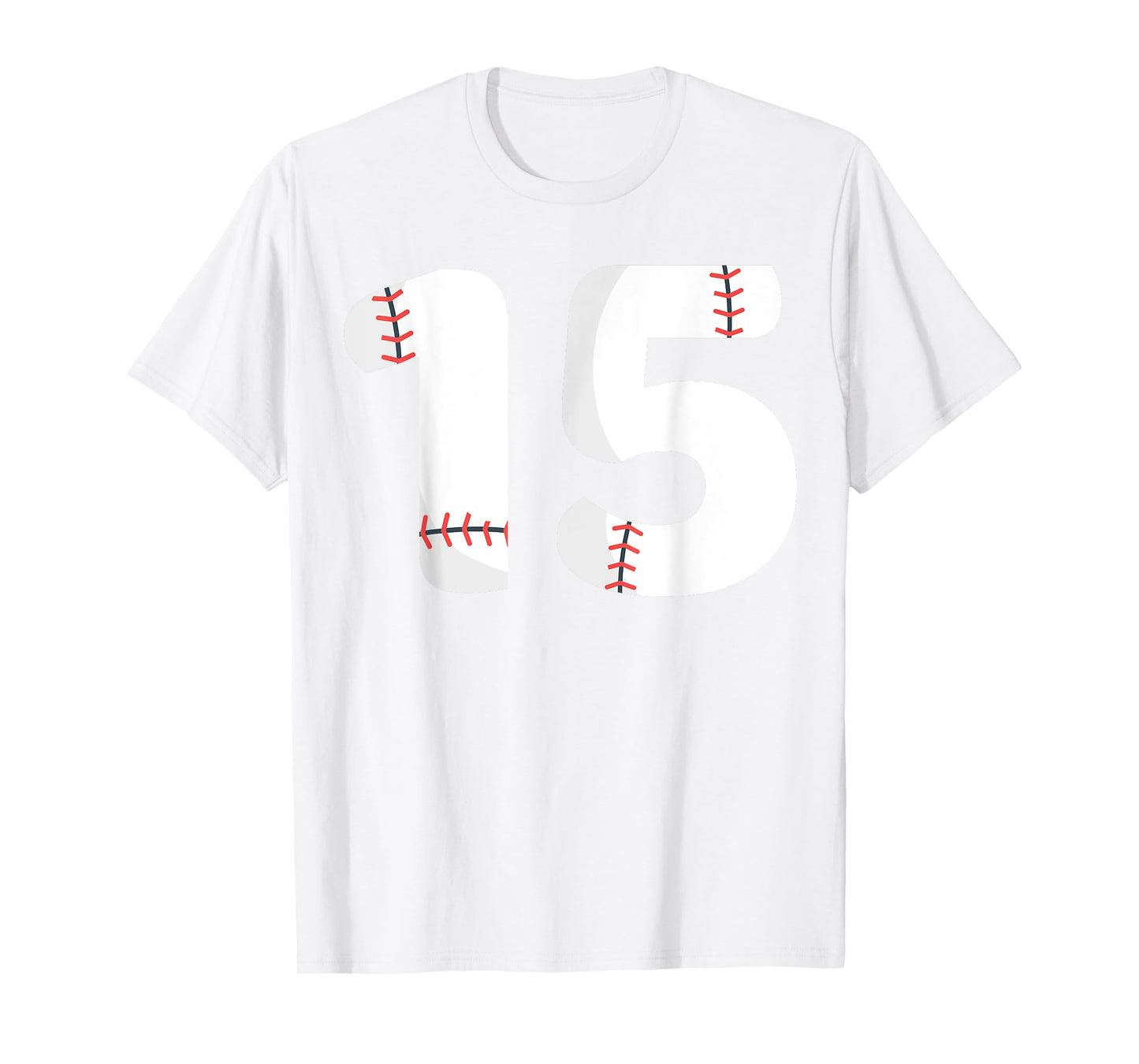 Number #15 BASEBALL Team Shirt - 15 Pitcher Batter Tee T-Shirt