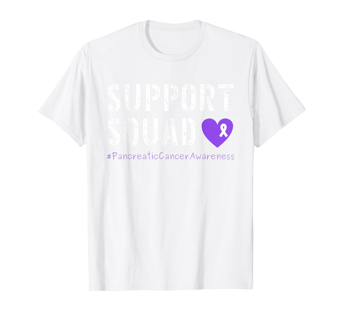 Purple Ribbon Men Women Kids Pancreatic Cancer Awareness T-Shirt