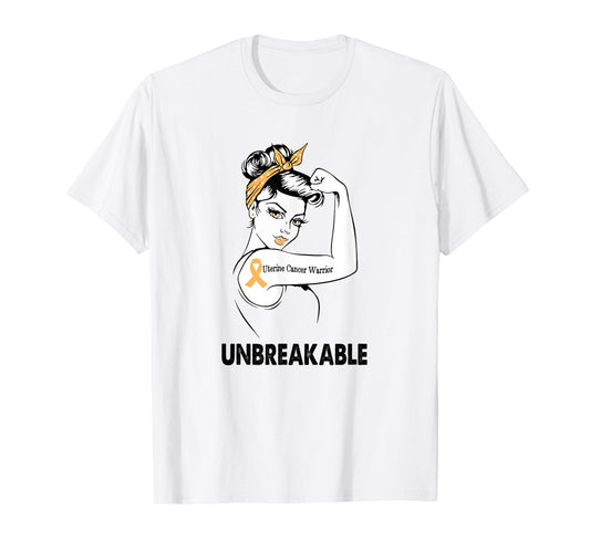 Uterine Cancer Warrior Unbreakable Gift Awareness T-Shirt