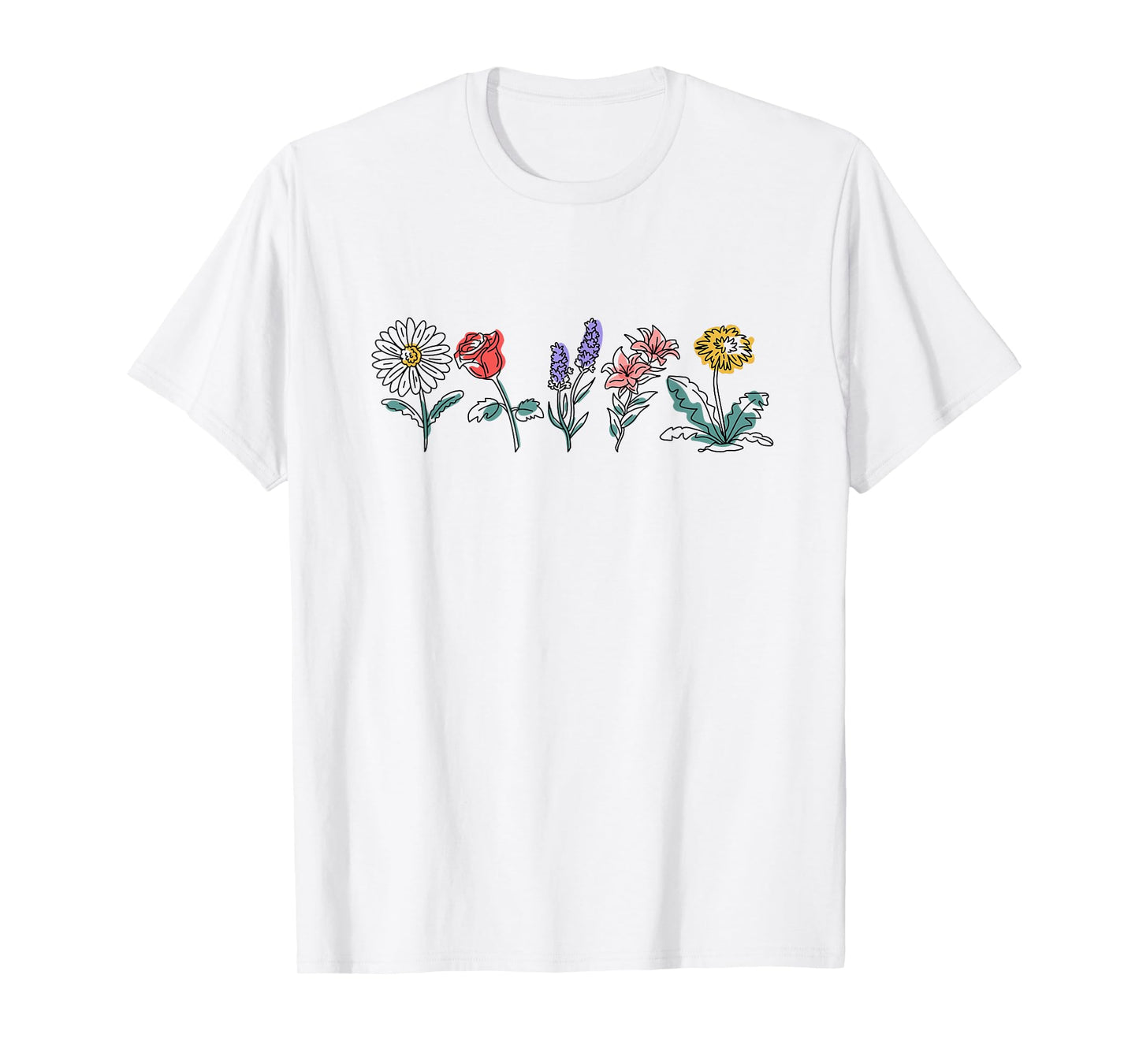 Vintage Inspired Botanical Flower Gardener Naturalist Flower T-Shirt