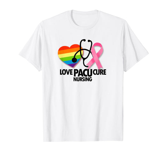 PACU Nurse RN Breast Cancer Awareness T-Shirt