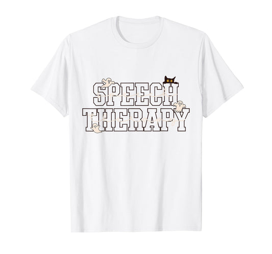 Speech Therapy SLP Ghost Speech Therapy Halloween T-Shirt