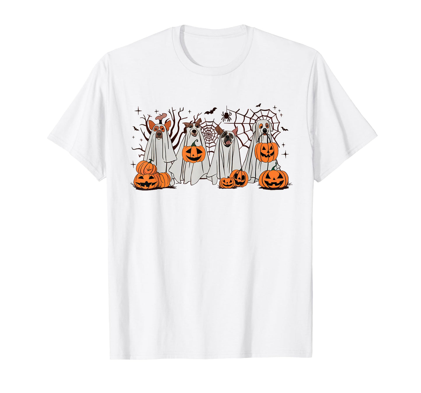 Halloween Boo Dogs Ghost Pumpkins Spooky Dog Lover Outfit Men Women Kids T-Shirt
