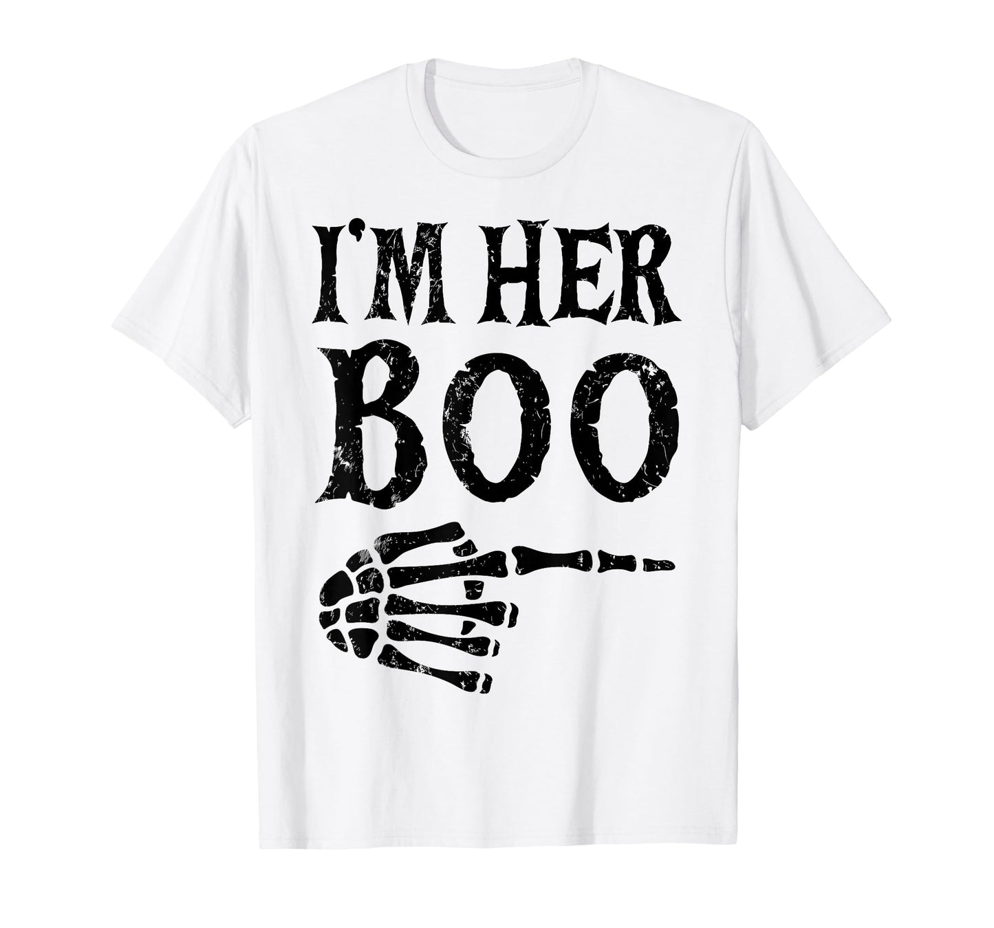 Im Her Boo Im His Ghoul Halloween Couple Matching Women Men T-Shirt