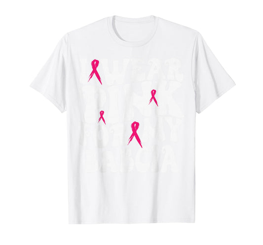 I Wear Pink for My Babcia Breast Cancer Awareness Kids T-Shirt
