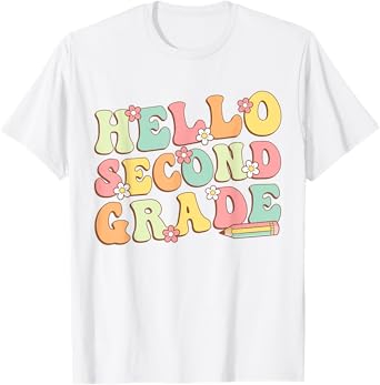 Hello Second Grade Team 2nd Grade Teacher Girl Back School T-Shirt