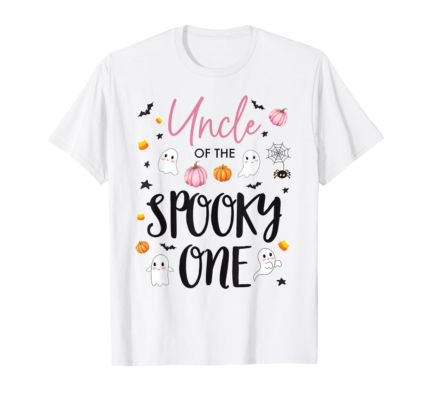 Uncle of Spooky One Girl 1st Birthday Pink Halloween Cute T-Shirt