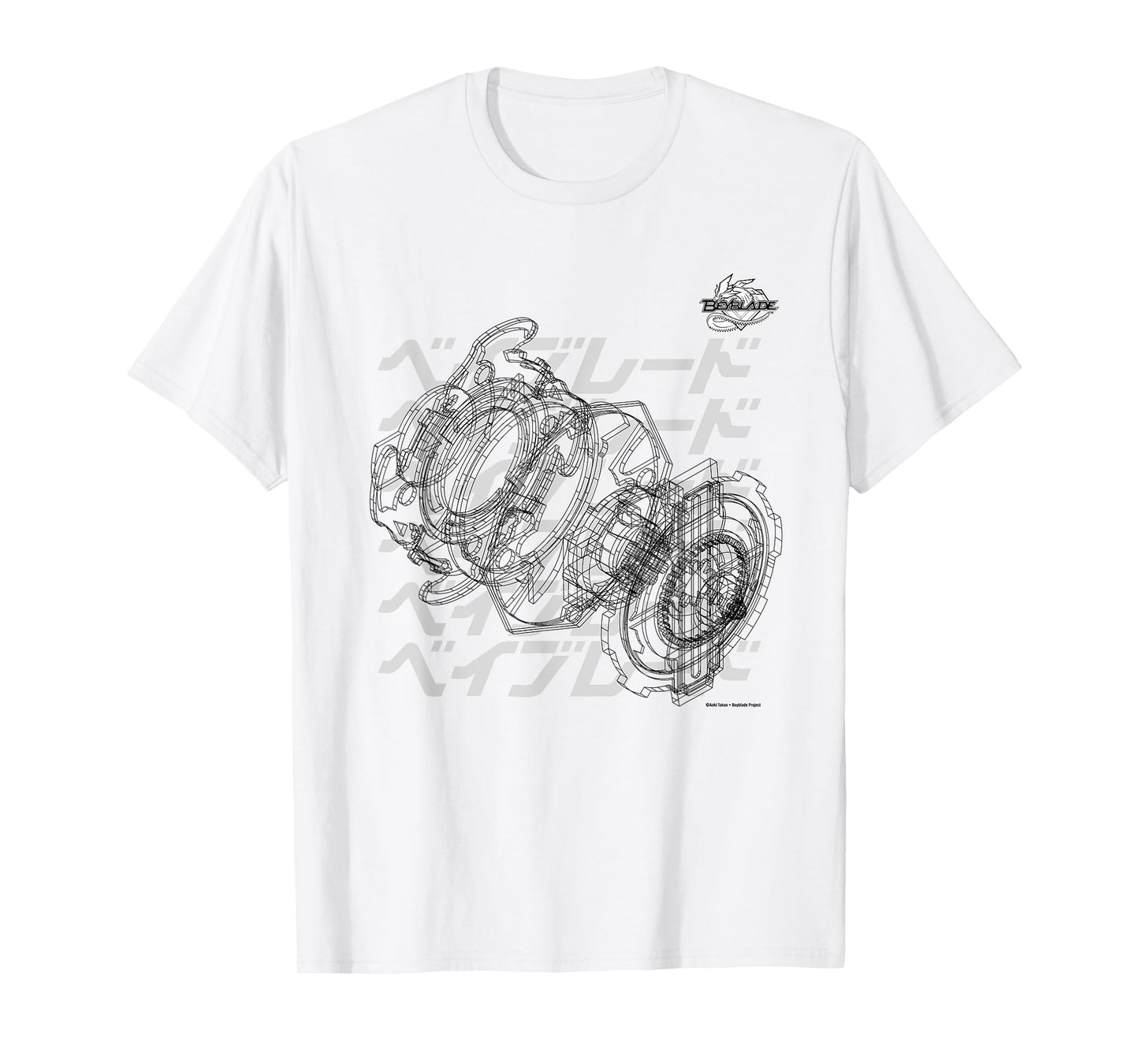 BEYBLADE SCHEMATIC BEY B&W T-Shirt