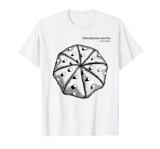 Astrophytum asterias Cactus Infrared nature lover graphic T-Shirt