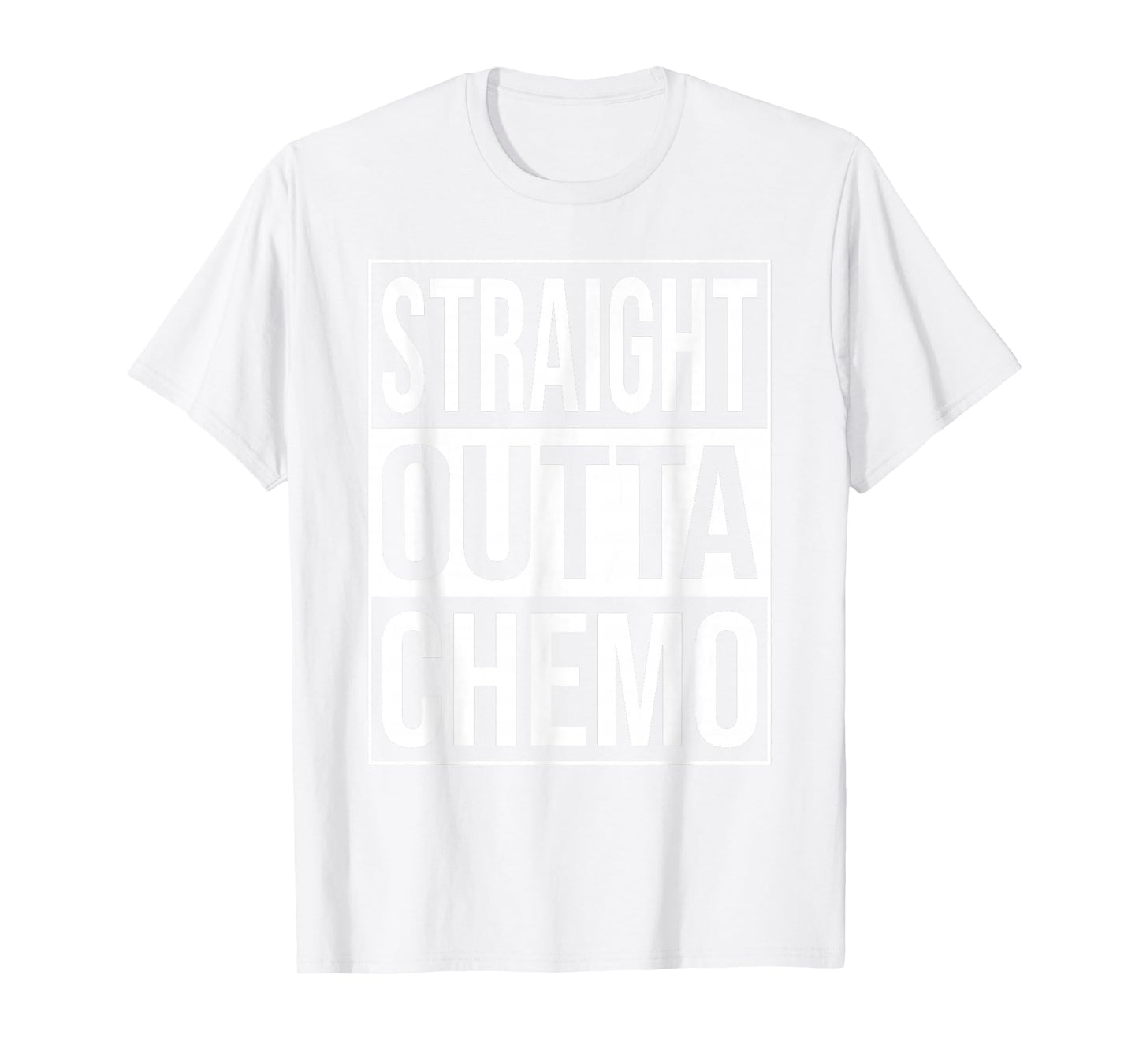 STRAIGHT OUTTA CHEMO CHEMOTHERAPY CANCER TREATMENT PINK T-Shirt