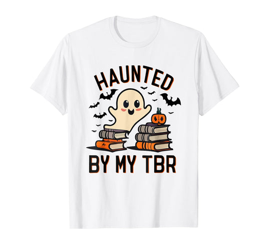 Funny Haunted by My TBR Boo Halloween Book T-Shirt