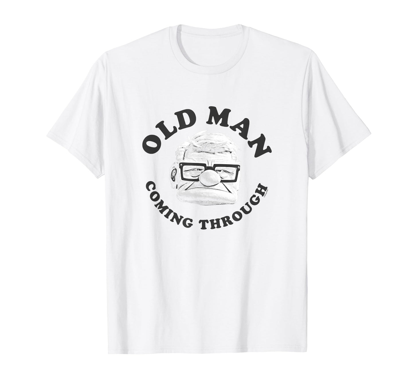 Disney Pixar Up Old Man Coming Through Vintage Carl Face T-Shirt