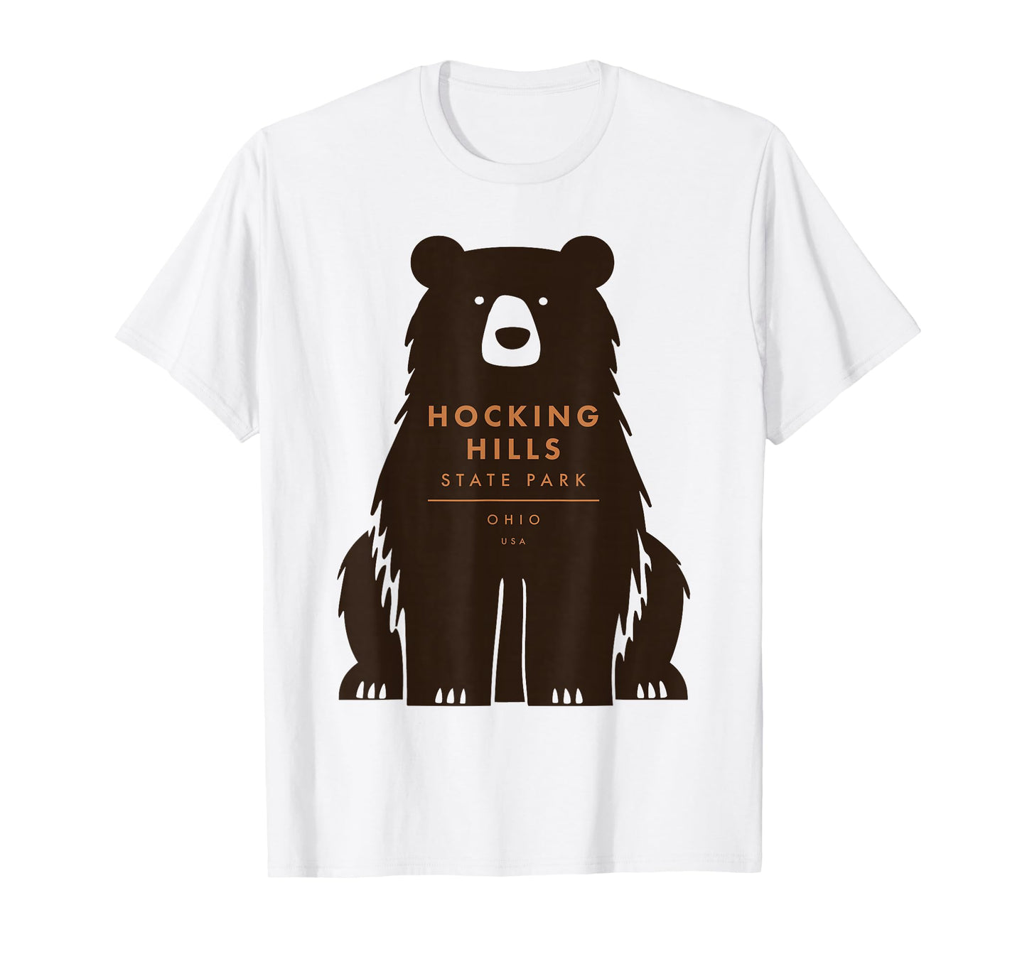 Hocking Hills State Park Ohio Retro Vintage Bear T-Shirt