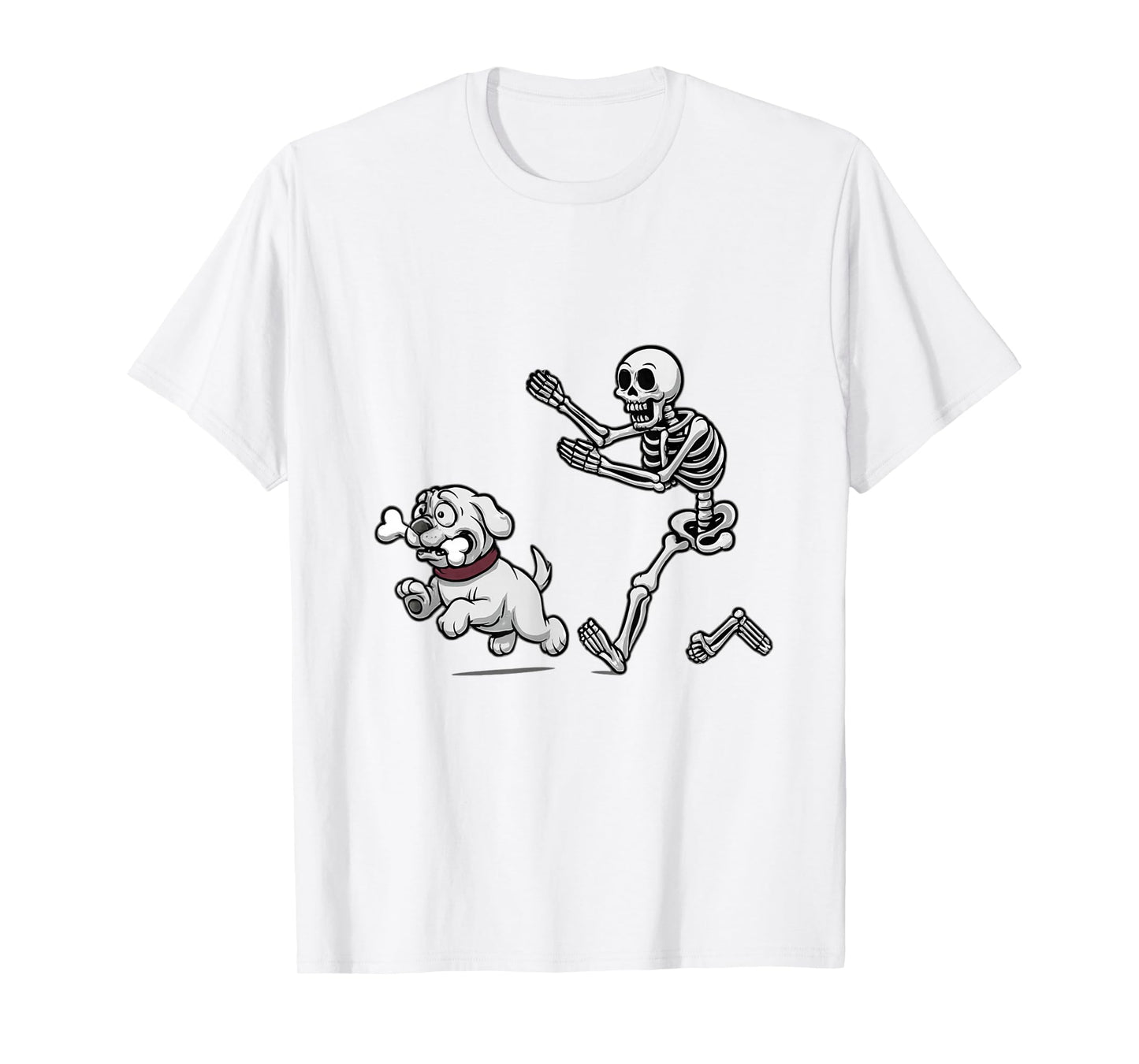 Cute Dog with Bone Halloween Humor T-Shirt