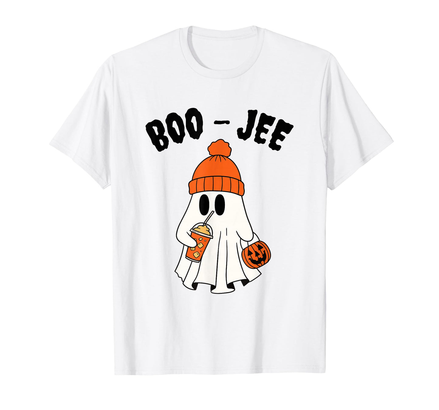 Funny Boo-JEE Creepy Ghost Halloween Pumpkin Spooky Season T-Shirt