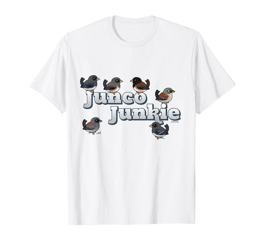 Cute Cartoon Junco Junkie Birdorable Birds Dark-eyed Juncos T-Shirt