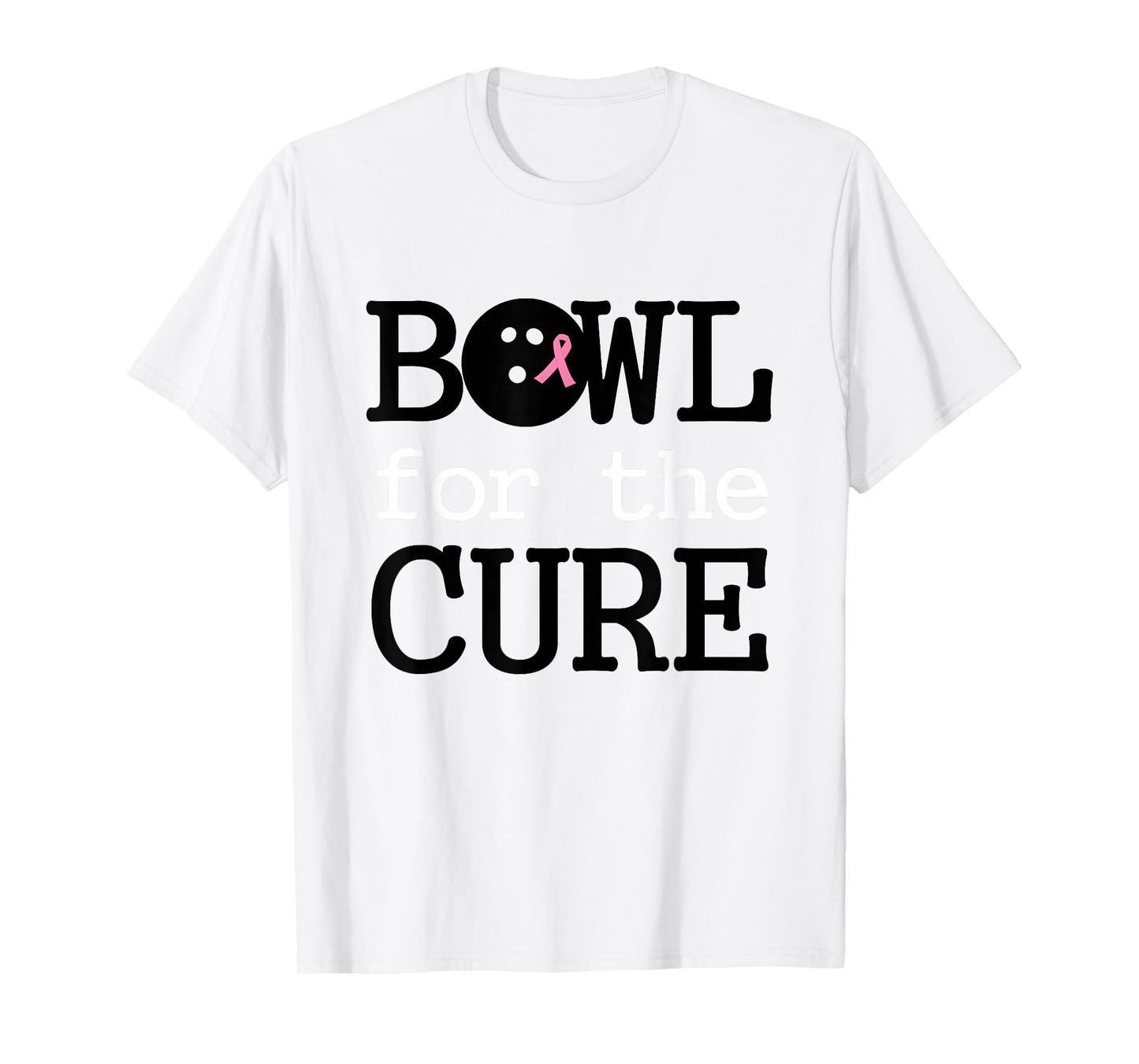 Bowling Breast Cancer Bowler Pink Ribbon Bowl for the Cure T-Shirt