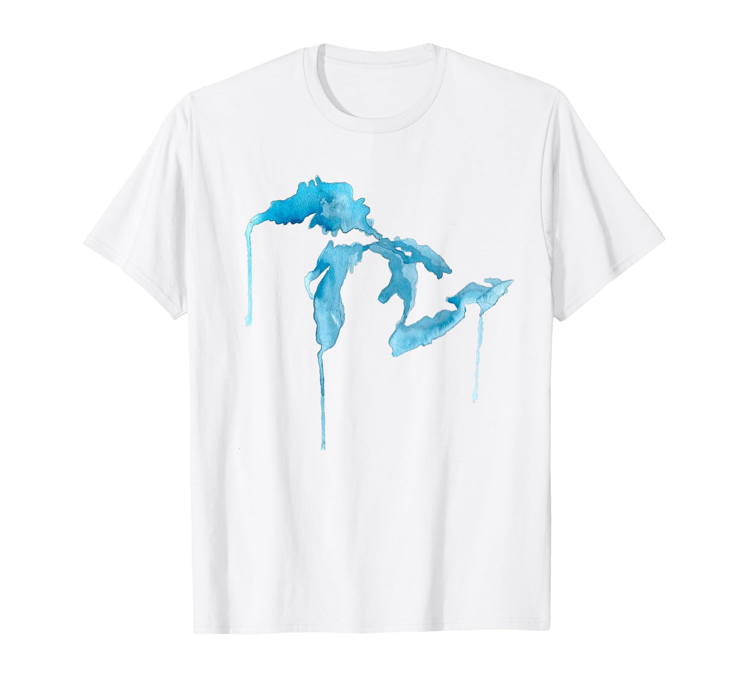 State of Michigan Watercolor Mitten Great Lakes T-Shirt