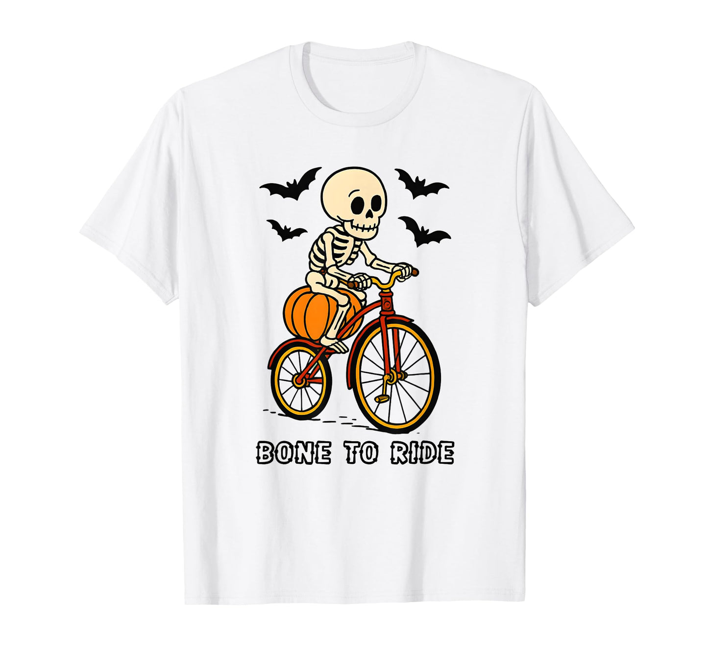 Bone to Ride Cute Skeleton On Bike T-Shirt