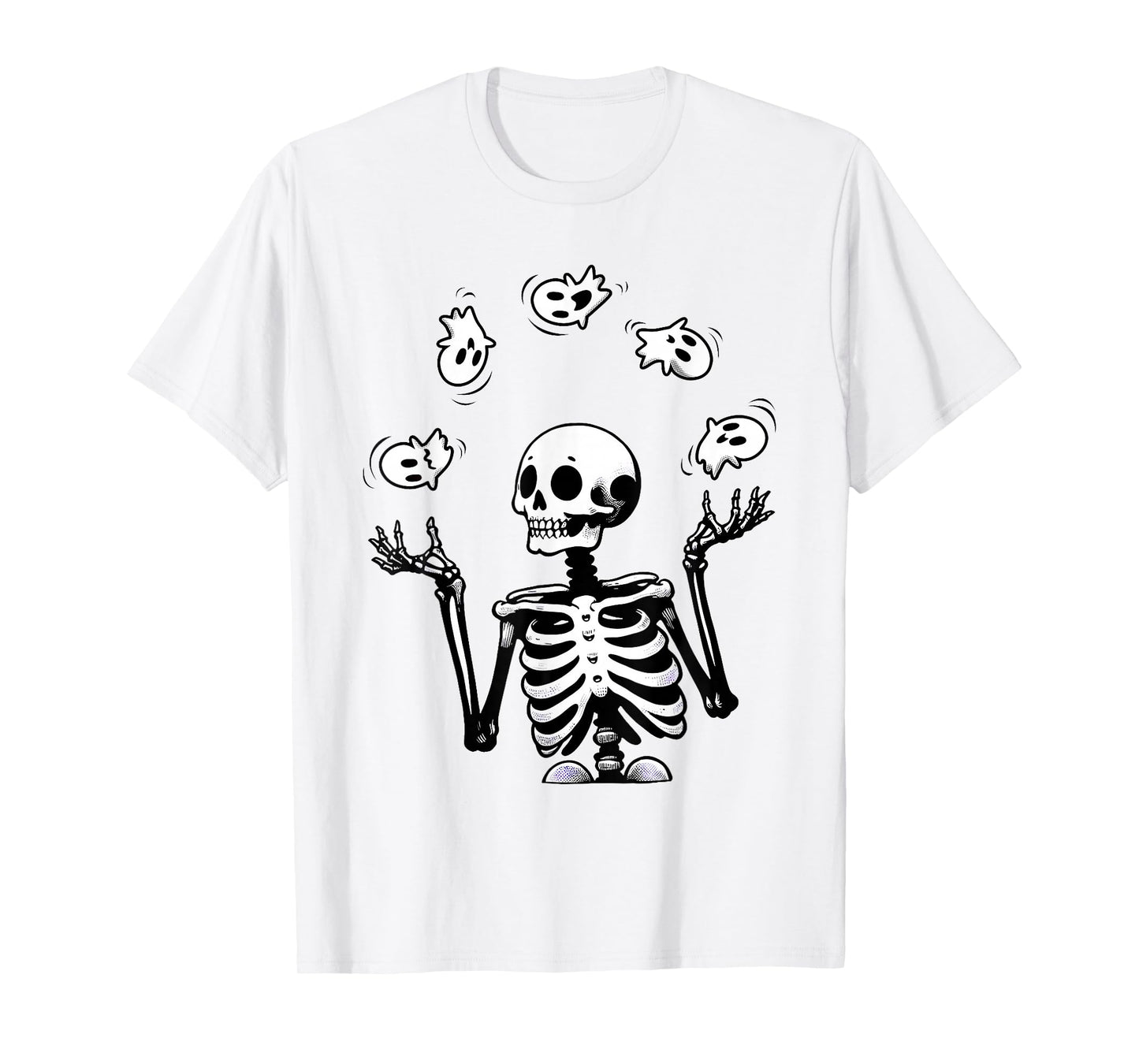 Funny Skeleton Juggling Ghosts Halloween Costume Men Women T-Shirt
