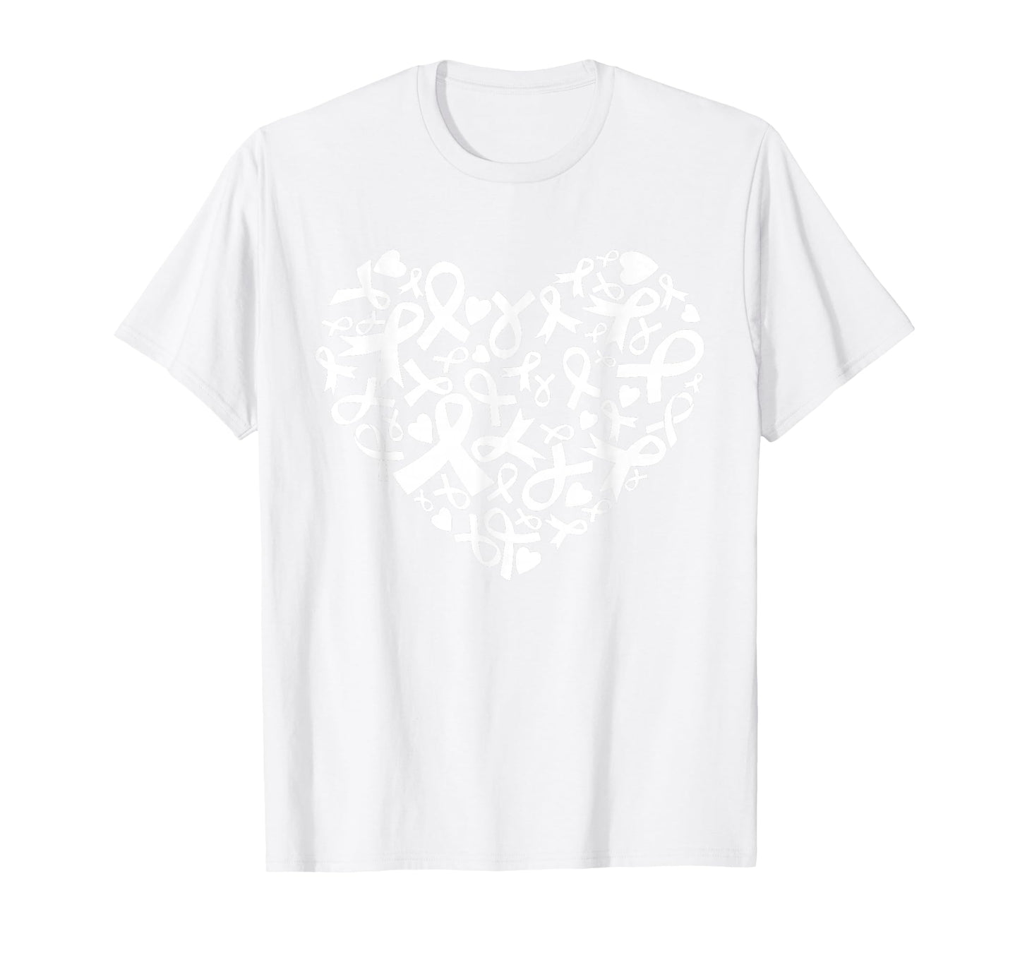 Womens Breast Cancer Awareness Heart Ribbon Pink Support T-Shirt