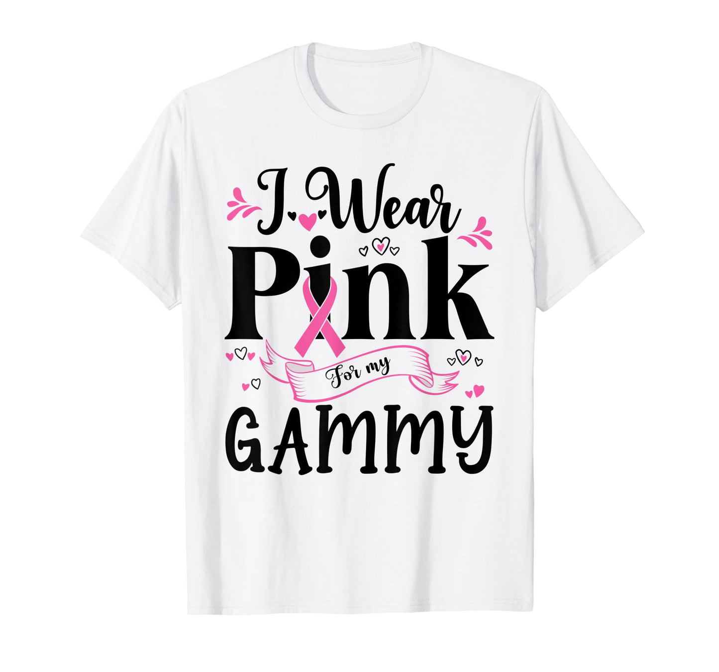 October Breast Cancer Support I Wear Pink For My Gammy T-Shirt
