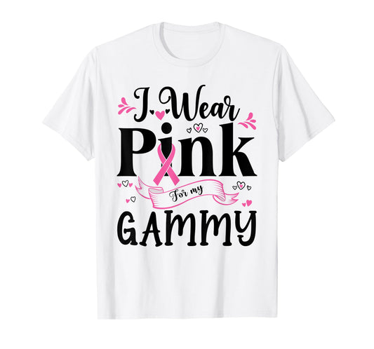 October Breast Cancer Support I Wear Pink For My Gammy T-Shirt