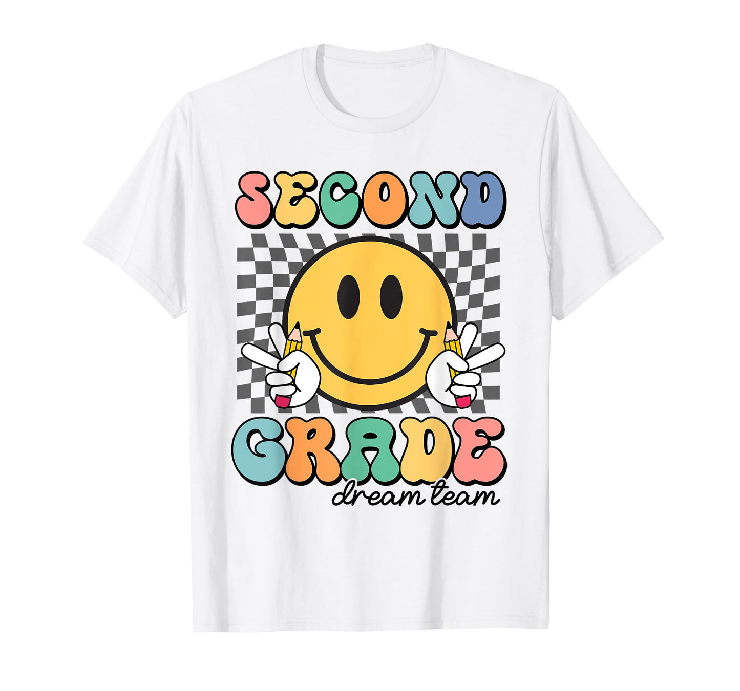 Second Grade Dream Team Smile Face First Day of 2nd Grade T-Shirt