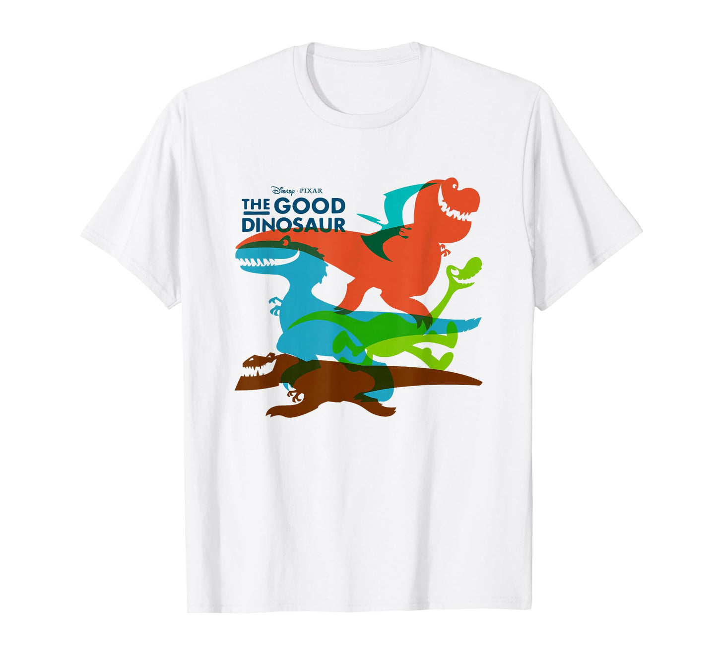 Disney Pixar The Good Dinosaur Group Shot Silhouettes Logo T-Shirt