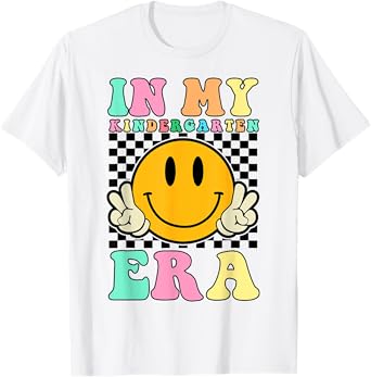 In My Kindergarten Era Retro Back To School Teacher Student T-Shirt