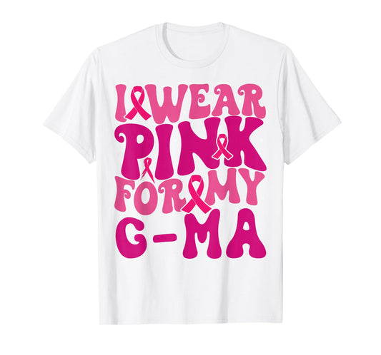 I Wear Pink for My G-ma Breast Cancer Awareness Kids T-Shirt