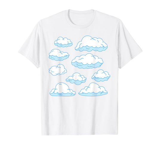 Sky Clouds Cool Atmosphere White Clouds T-Shirt