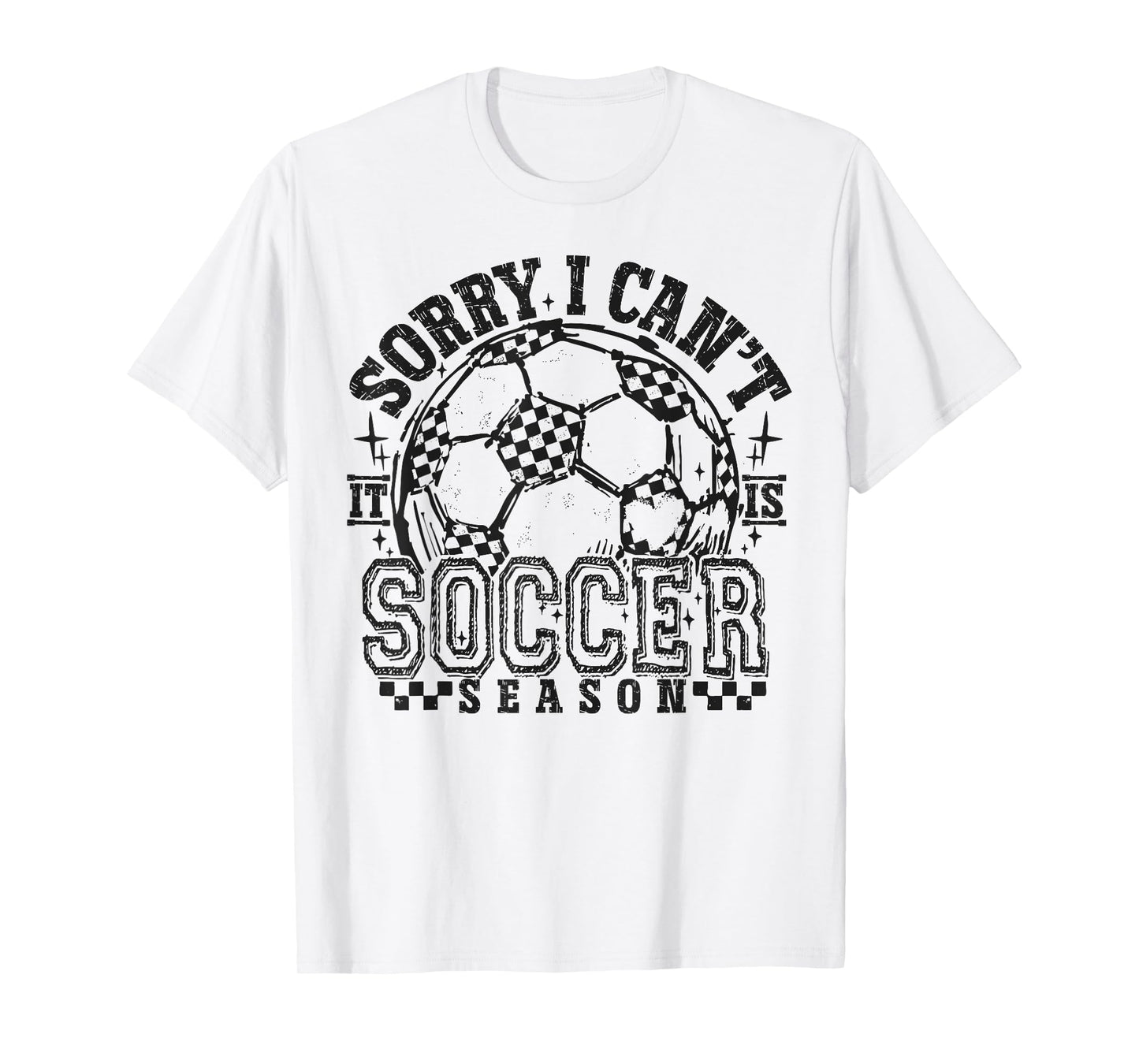 Sorry I Can't It's Soccer Season Retro Soccer Mom Game Day T-Shirt