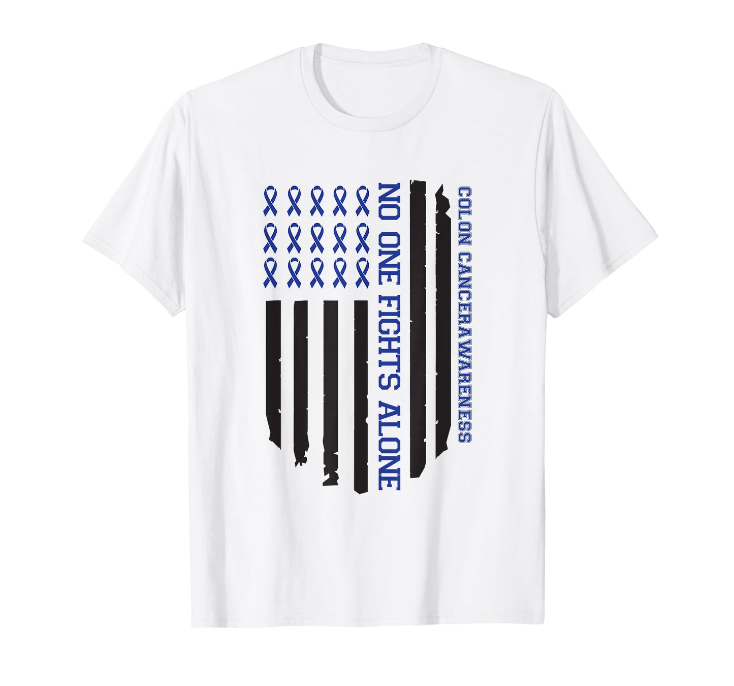 Colon Cancer Awareness Supporter US Flag Colorectal Cancer T-Shirt