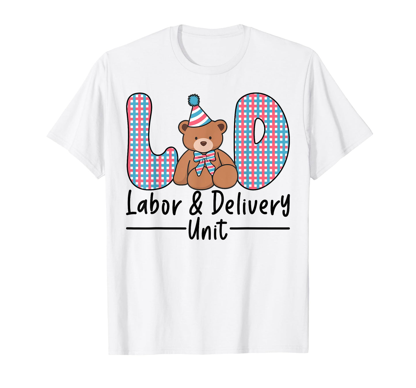 Labor and Delivery Unit Nursing L&D Bear Blanket Stripe T-Shirt