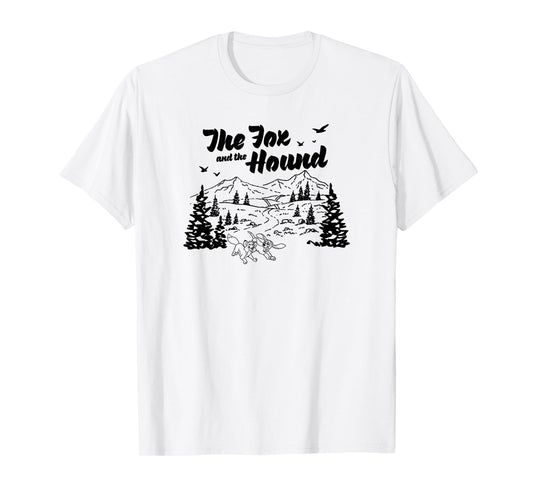 Disney The Fox and the Hound Friends Landscape Vintage Logo T-Shirt