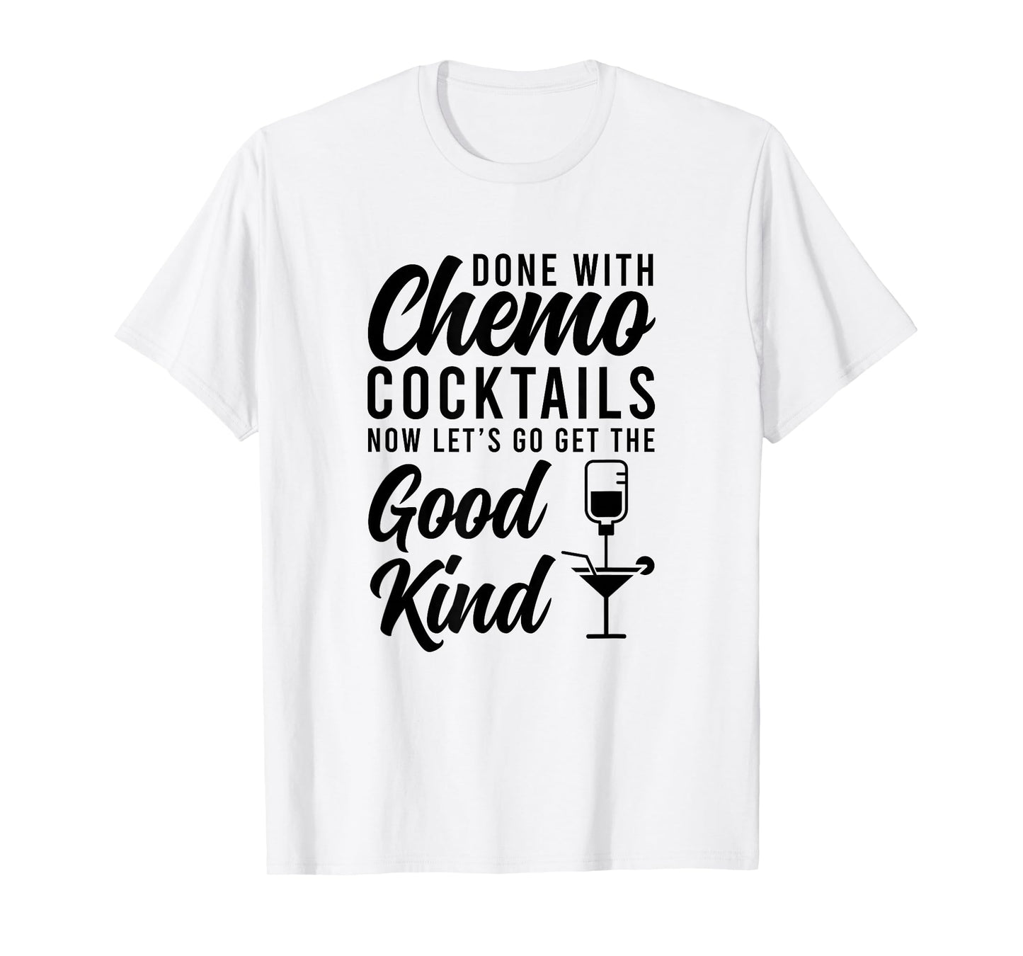 Funny Last Day Of Chemotherapy For Cancer Survivor Unisex-Adults Grey Cotton 50% Polyester 50% Classic Fit Short Sleeve T-Shirt