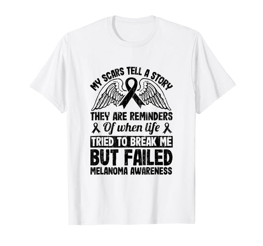 Ocular Melanoma Awareness Warrior My Scars Tell A Story T-Shirt