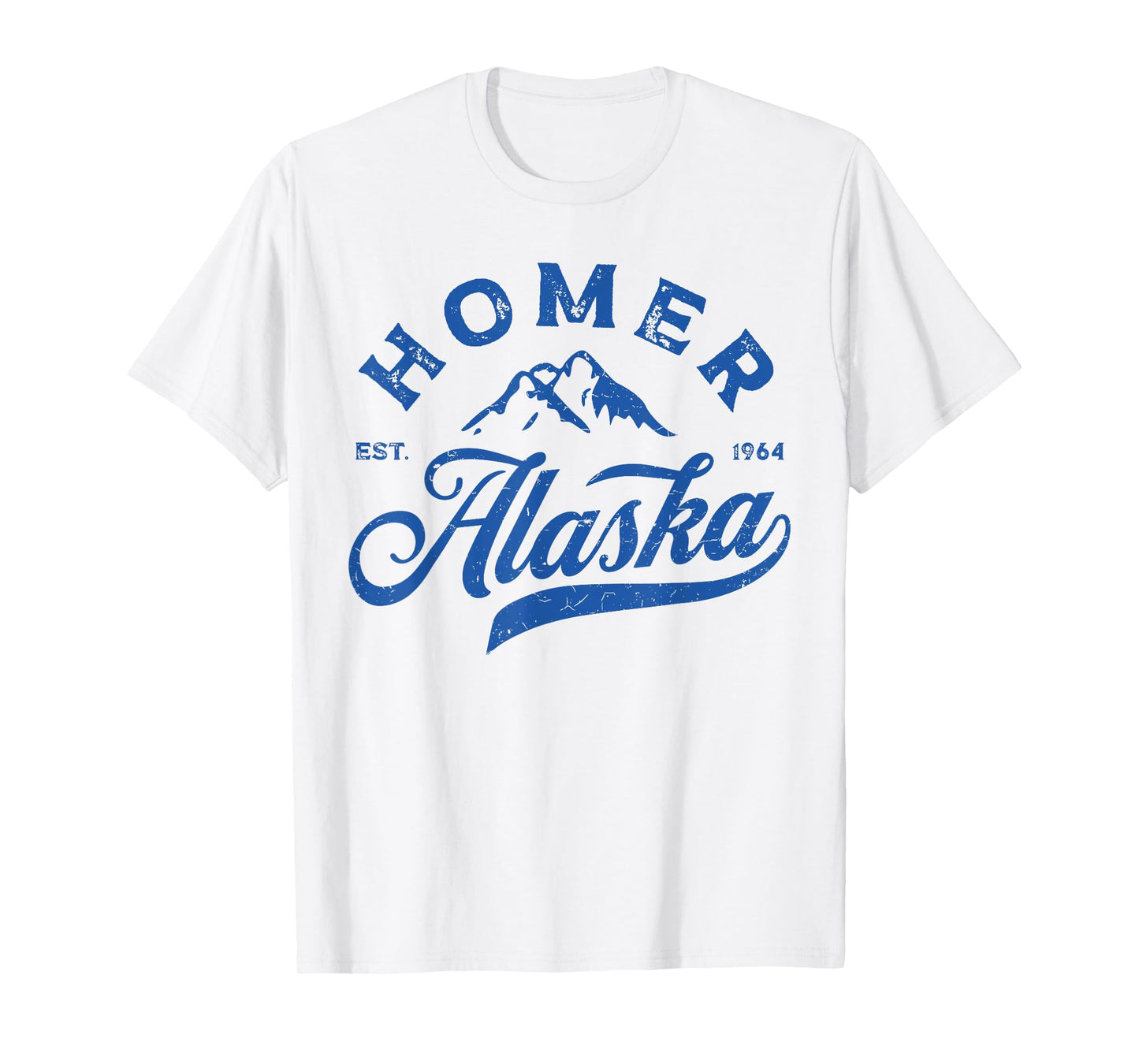 Vintage Homer Alaska AK Mountains Family Vacation Souvenir T-Shirt