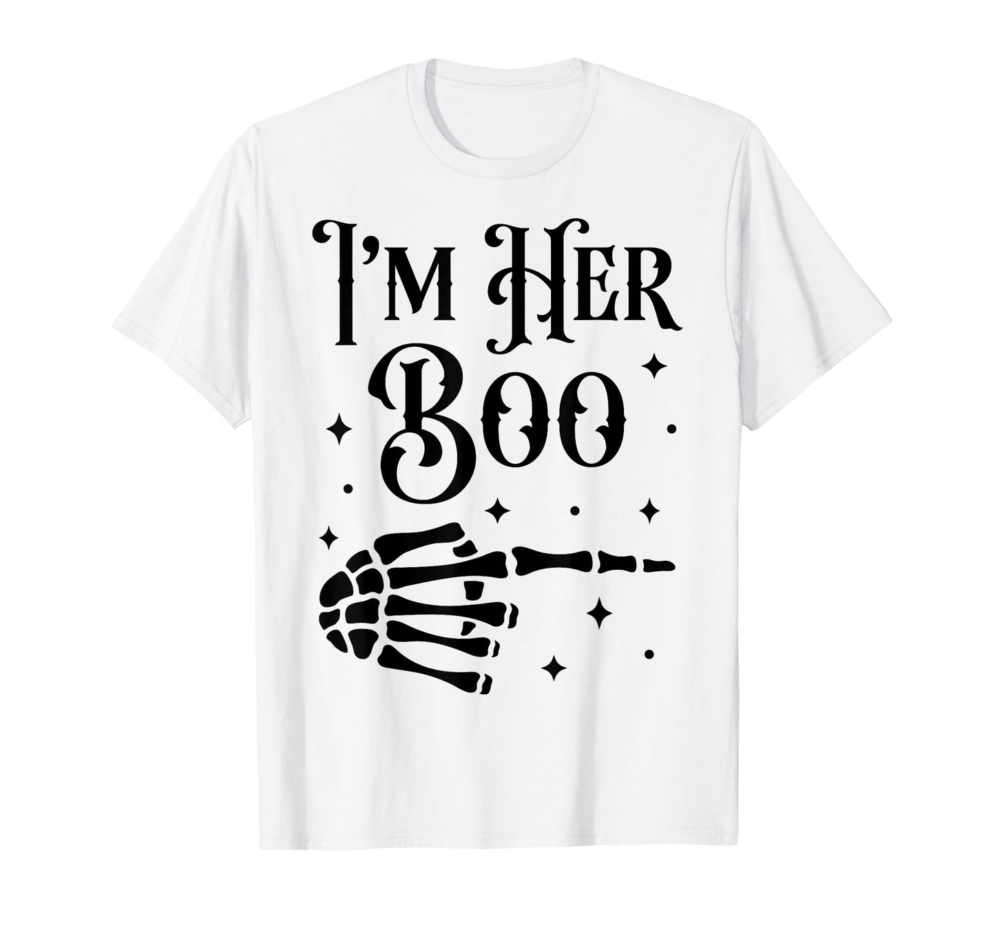 I’m Her Boo I’m His Ghoul Halloween Couples Matching Costume T-Shirt