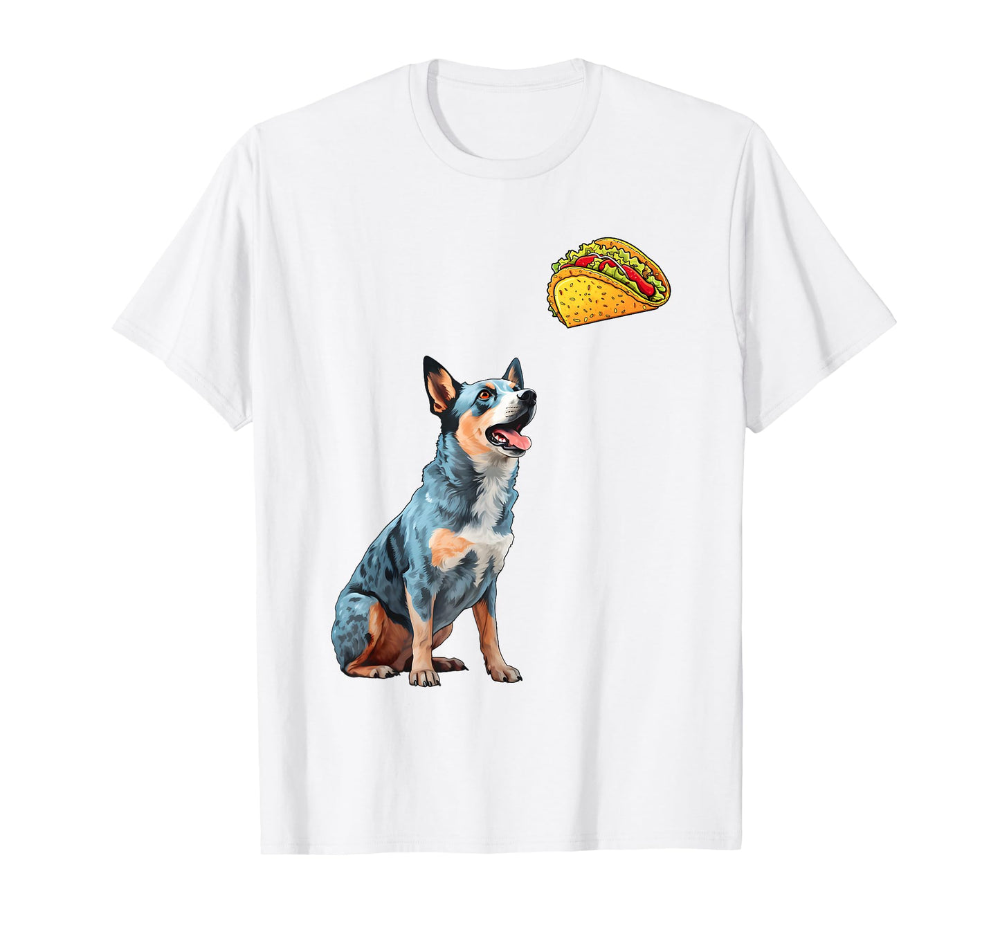 Blue Heeler Staring At Tacos, Funny Blue Heeler T-Shirt