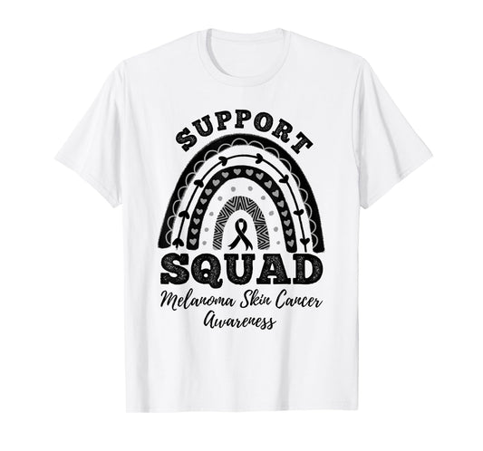 Support Squad Melanoma Skin Cancer Awareness T-Shirt