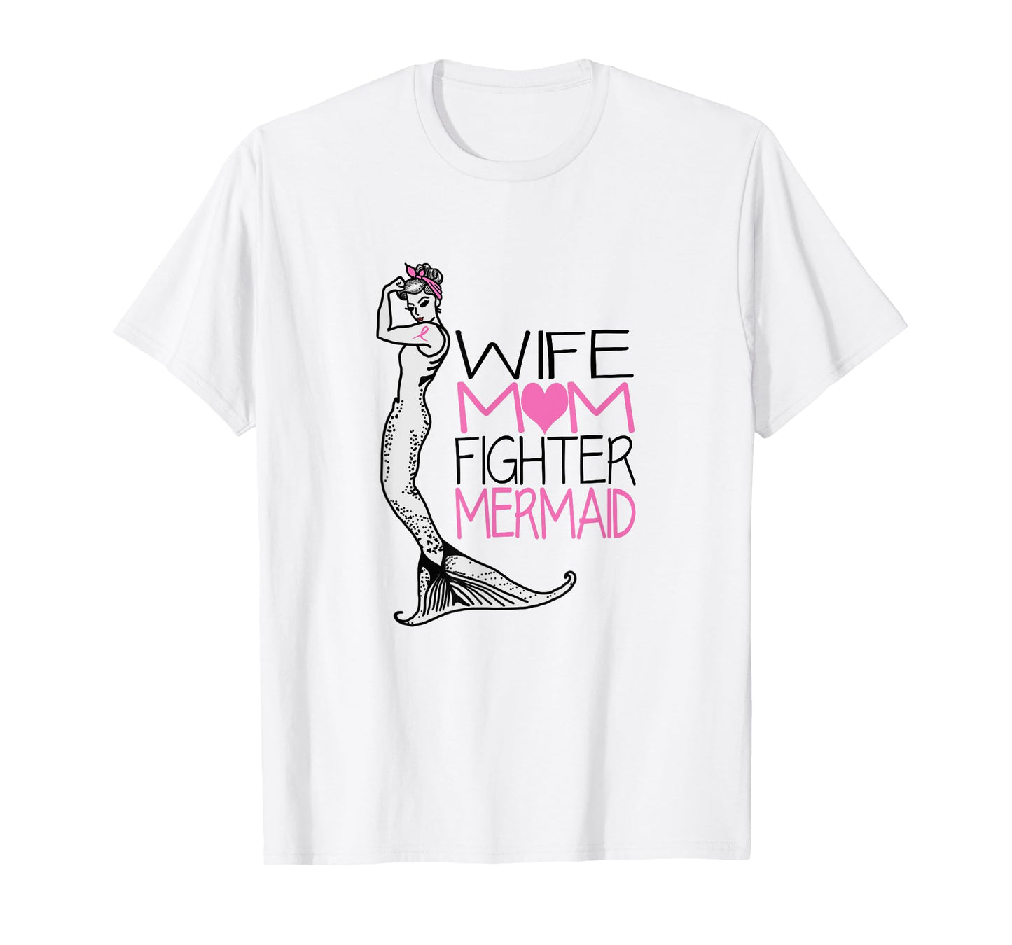 Breast Cancer Shirts Mermaid Shirt Cancer Survivor Gifts Tee T-Shirt