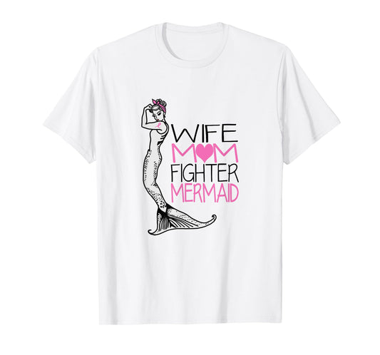Breast Cancer Shirts Mermaid Shirt Cancer Survivor Gifts Tee T-Shirt