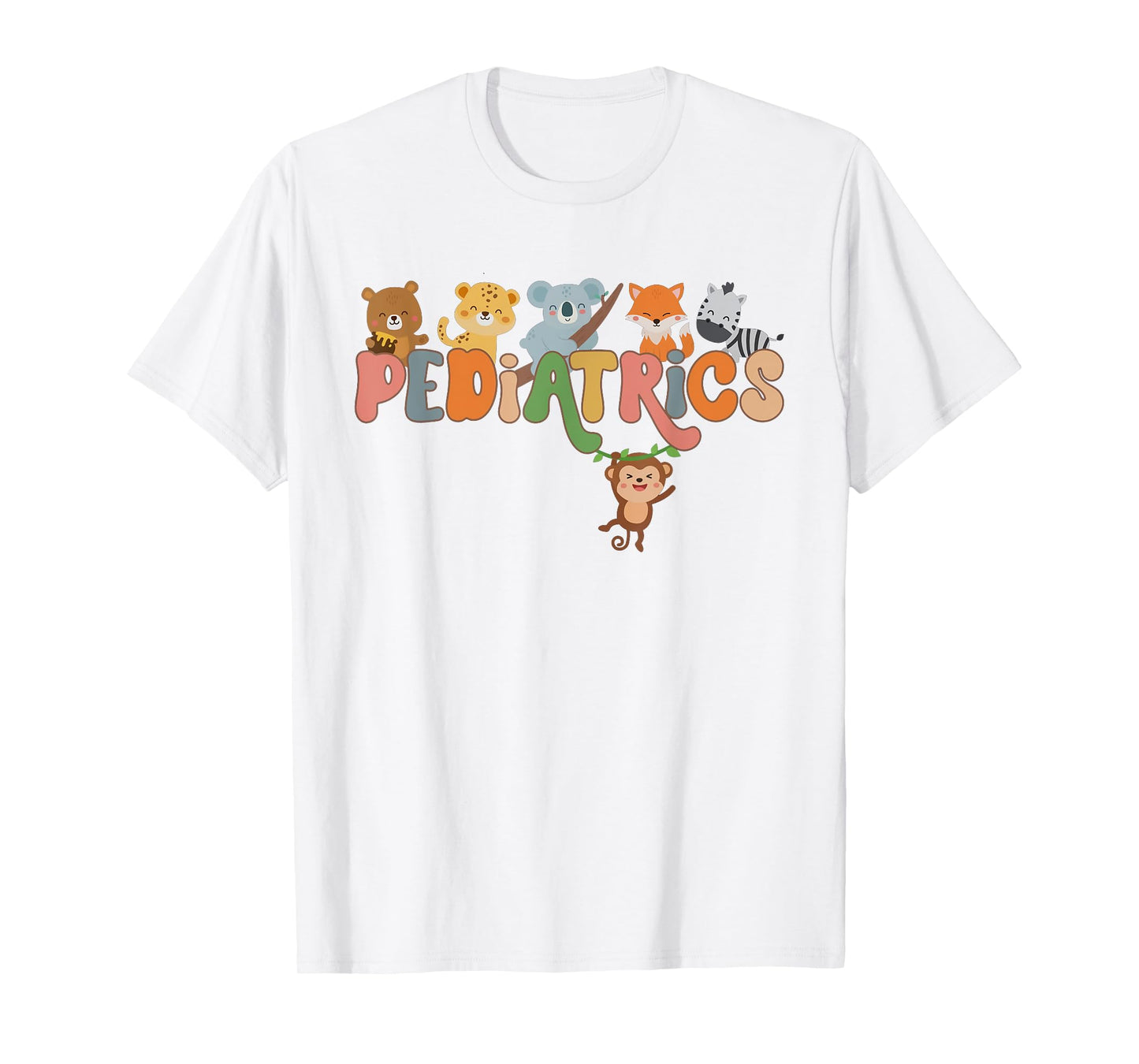 Pediatric Nurse Animals Peds Nurse Crew School Nurse Week T-Shirt