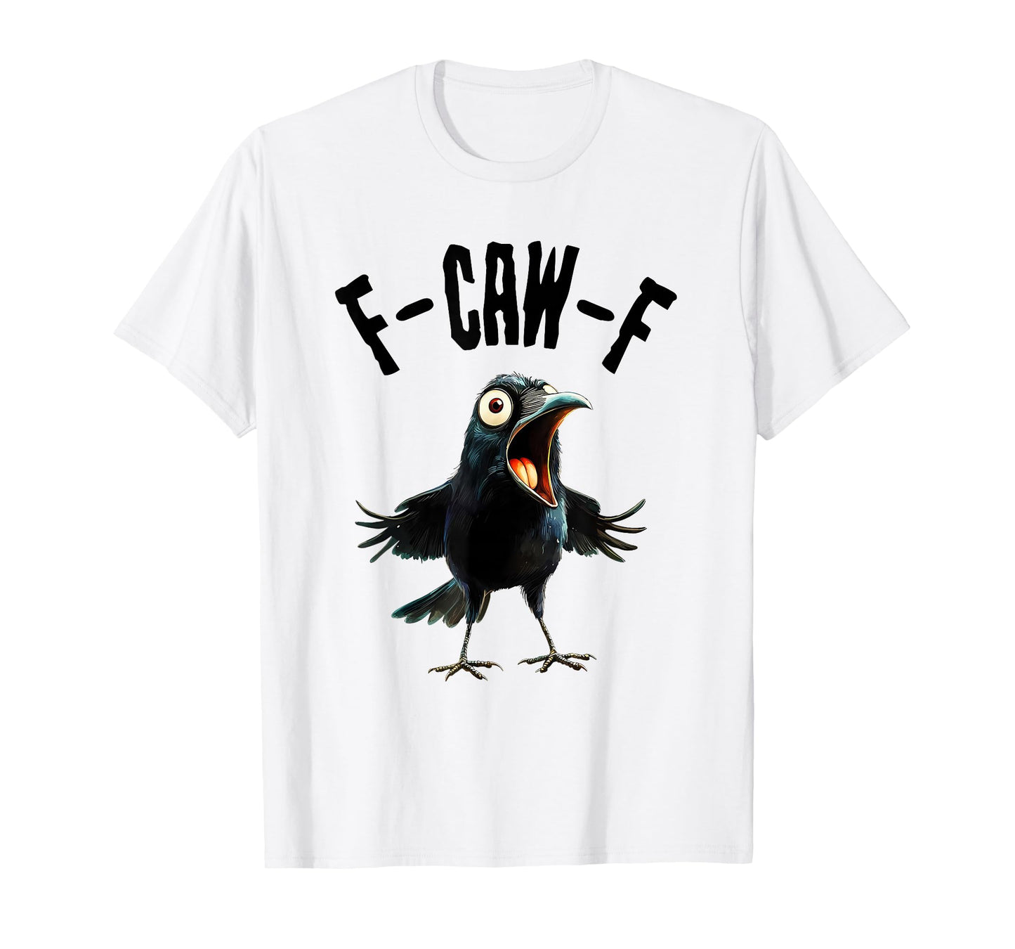 F-Caw-F Funny Black Bird Moon Gothic T-Shirt