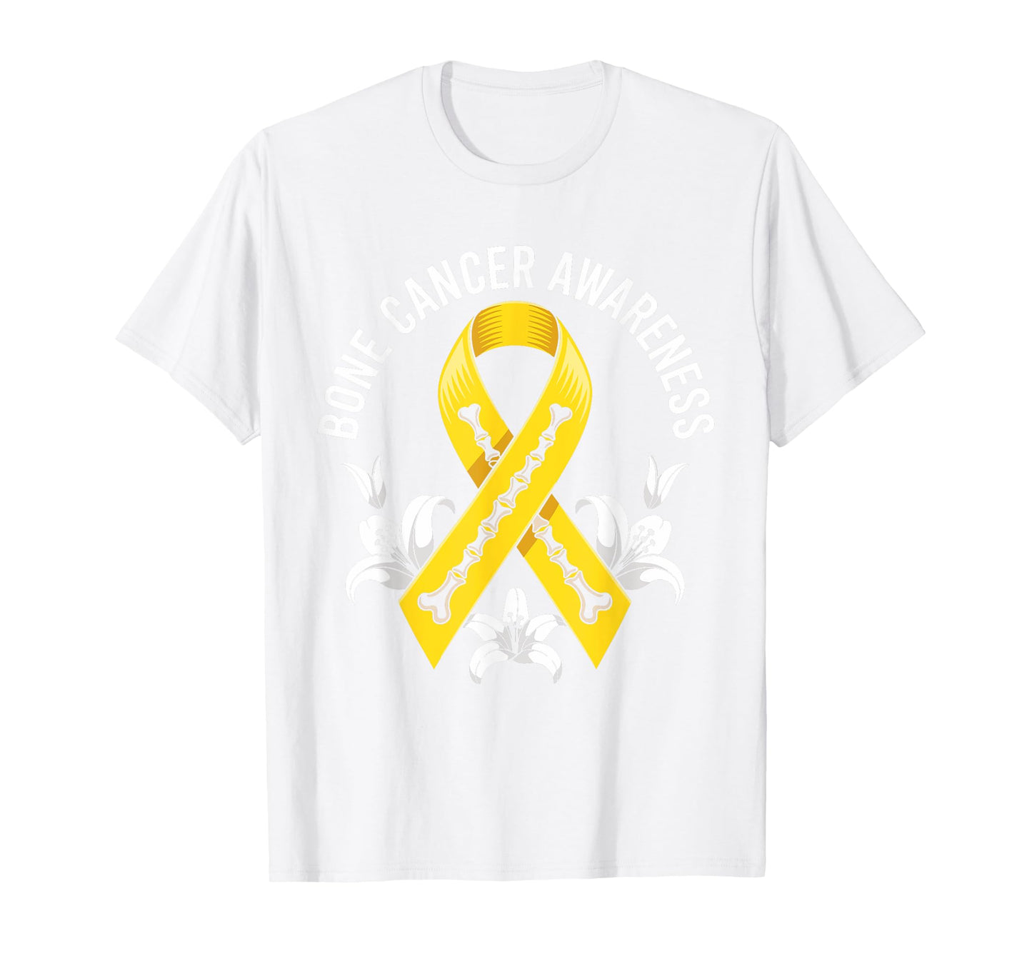 Bone Cancer Awareness yellow Ribbon T-Shirt