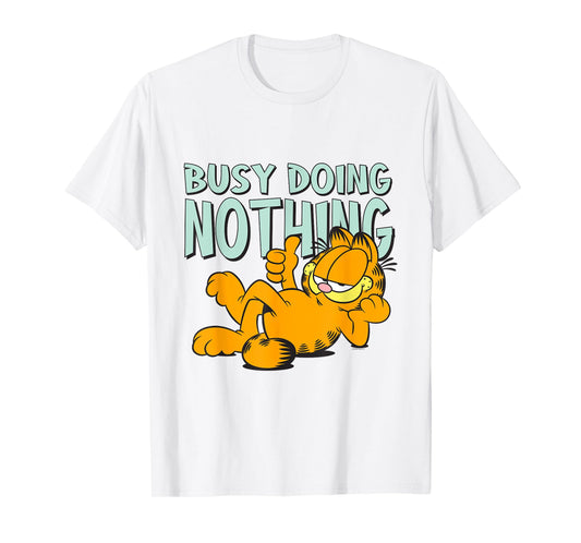 Garfield Classic Laying Down Busy Doing Nothing Thumbs Up T-Shirt