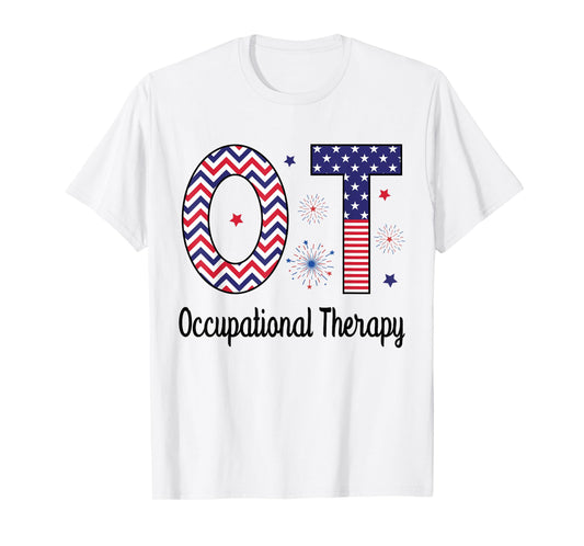 American Occupational Therapy 4th Of July Patriotic OT T-Shirt for Women Men