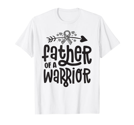 Father Of A Rare Disease Warrior Awareness Zebra Ribbon EDS T-Shirt